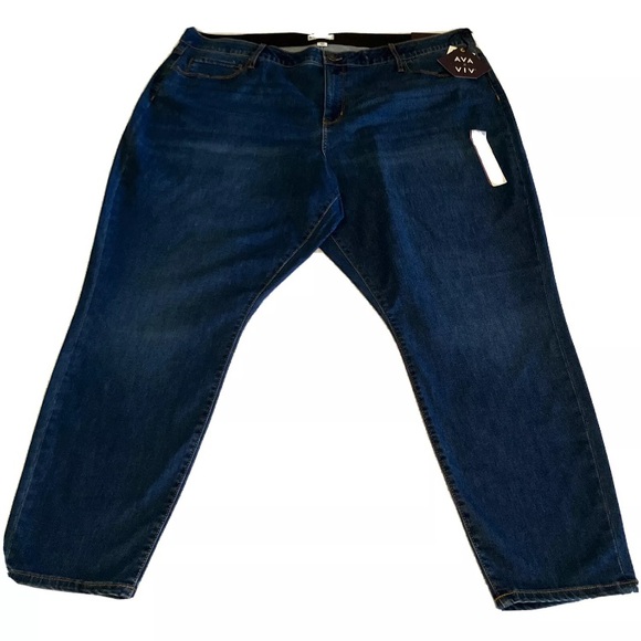 Womens AVA & VIV Medium Wash Skinny Stretch Blue Jeans 26W /R Inseam 30 - Picture 6 of 9